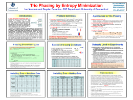 Trio Phasing by Entropy Minimization Ion Mandoiu and