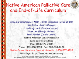 Native American Palliative Care and End-of