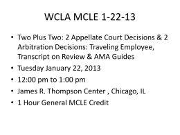 WCLA MCLE 12-6-12