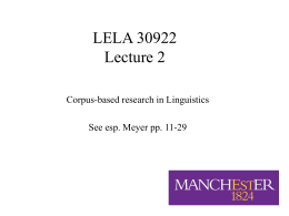 Computational Linguistics - University of Manchester