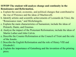 SSWH9 The student will analyze change and continuity in