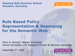ESWC'06 Tutorial: Semantic Web Policies: Where are we …