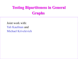 Testing Bipartiteness for general Graphs
