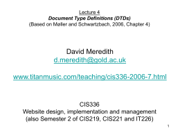CIS336 Web design, implementation and management