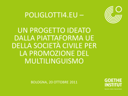 Poliglotti4.eu – un progetto IDEATO DAlla piattaforma UE