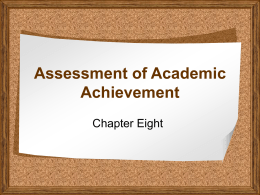 Assessment of Academic Achievement