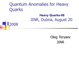 Strange Quarks Polarisation from Gluon Anomaly IWHSS …