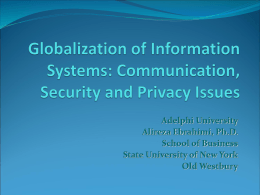 Globalization of Information Systems: Communication