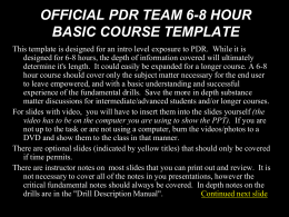 PDR Fundamentals 4 Hour LP: