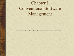 Chapter 1 Conventional Software Management