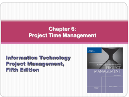 Project Time Management - City University of New York