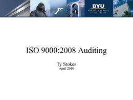 ISO 9000:2008 Auditing