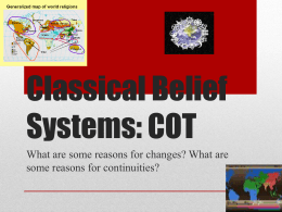 Classical Belief Systems: COT