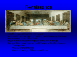 Renaissance - OnMyCalendar