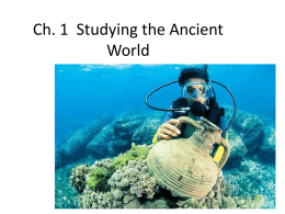 Ch. 1 Studying the Ancient World