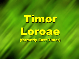 Timor Loroae (East Timor) Information