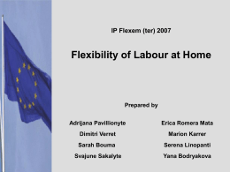 Flexibility of Labour at Home
