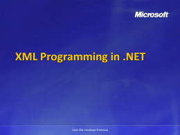 XML Programming in .NET