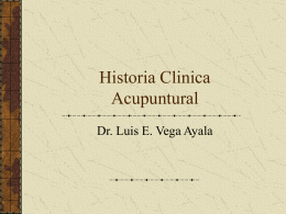Historia Clinica Acupuntural