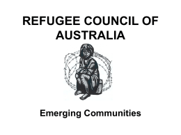 REFUGEE COUNCIL OF AUSTRALIA