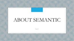 About semantic