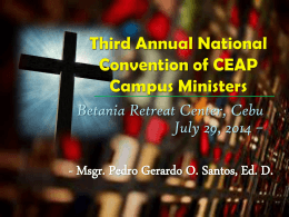 Third Annual National Convention of CEAP Campus …