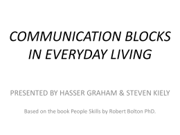 COMMUNICATION BLOCKS - hypnosis psychologist …