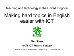 Making hard topics in English easier with ICT