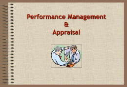 Performance Management Session 30th March, 2000 Alma