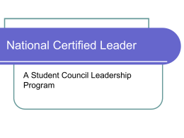 National Certified Leader PowerPoint