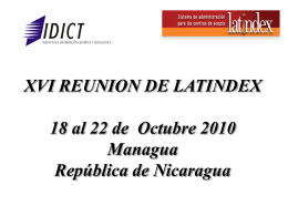 VII REUNION DE LATINDEX 25 AL 27 DE Noviembre 2001 …