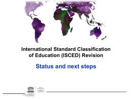 International Standard Classification of Education (ISCED