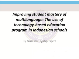 Improving student mastery of multilanguage: The use of
