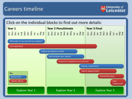 Careers timeline - University of Leicester
