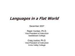 Foreign Languages in a Flat World