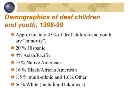 Deaf Children and Youth from language minority families