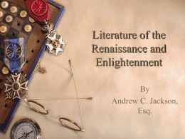 Literature of the Renaissance and Enlightenment