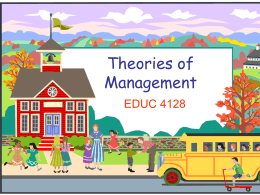 Theories of Management - Home | Nipissing University