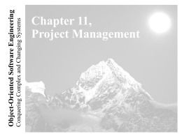 Lecture for Chapter 11, Project Management