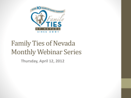 Family Ties of Nevada Monthly Webinar Series