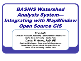 Going Open Source: Migrating EPA’s BASINS to the …