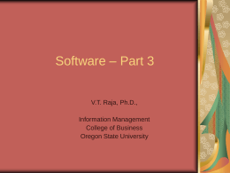 Software – Part 3 - Oregon State University