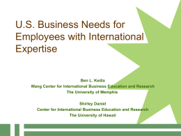 U.S. Business Needs for employees with International …