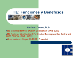 Beneficios del IIE International