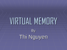 VIRTUAL MEMORY - SJSU Computer Science Department