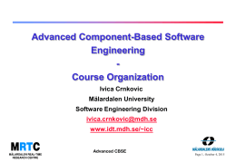 Component-Based Software Engineering & Component …