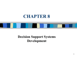 Chapter 8 Constructing a Decision Support System and …