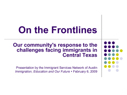 ISNA Presentation to BNC - Austin Community College