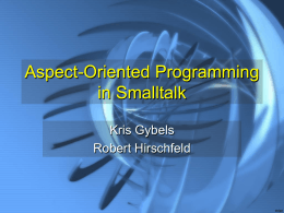 Aspect-Oriented Programming in Smalltalk