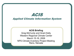 ACIS - Western Regional Climate Center